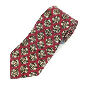 John Henry Men's 100% Silk Necktie Tie Beautiful Length 56" Width 3 1/2"